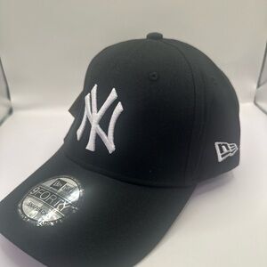 New Era Black Cap with White Embroidery